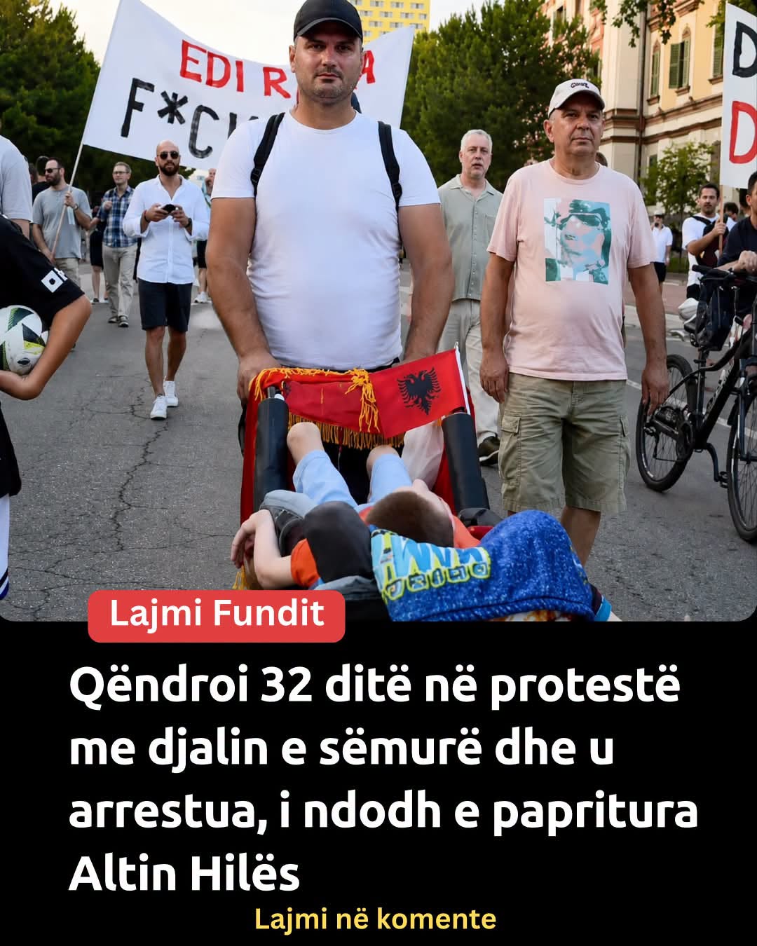 Qëndroi 32 ditë në protestë me djalin e sëmurë dhe u arrestua, i ndodh e papritura Altin Hilës